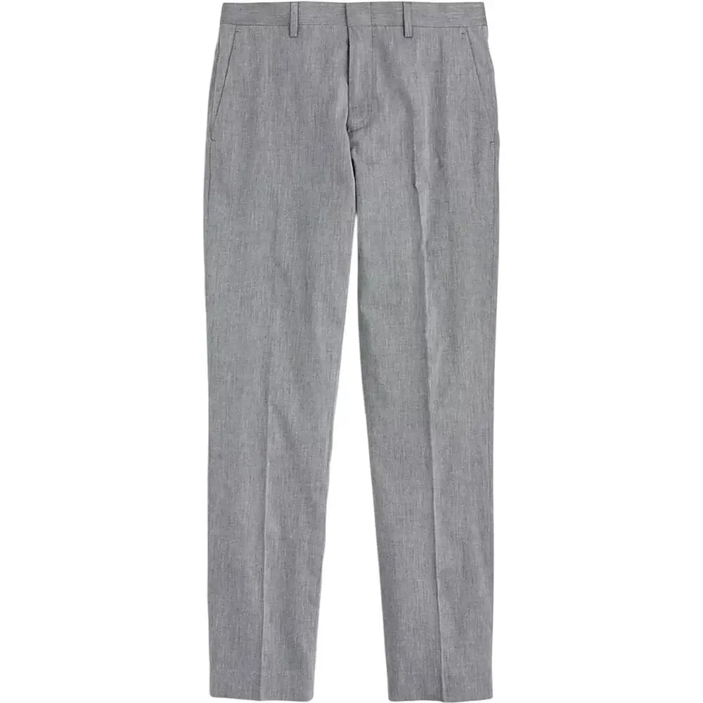 J.Crew Ludlow Slim-Fit Unstructured Suit Pant Cotton-Linen Somelos Gray 28x32
